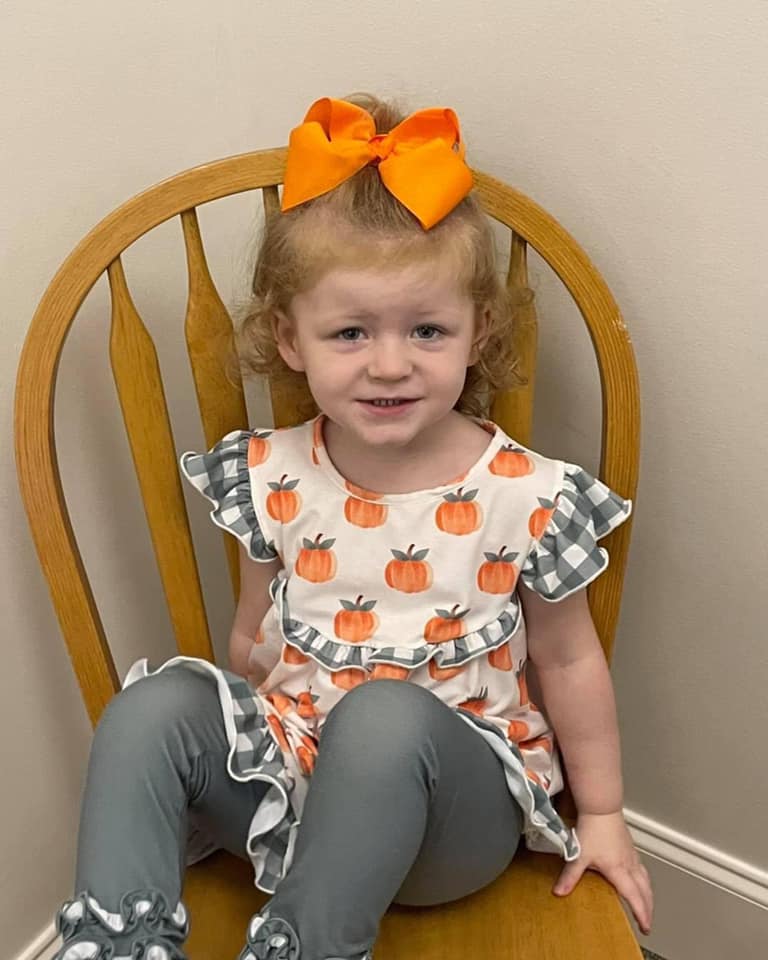 Watercolor Pumpkins/Sage Knit Girl Pants Set