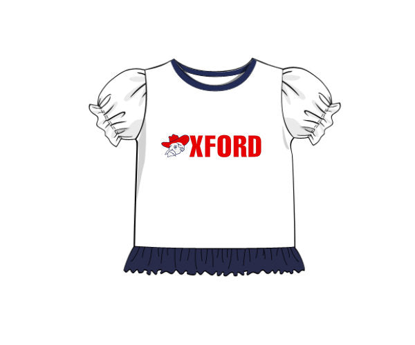 White Knit Oxford Girl Shirt