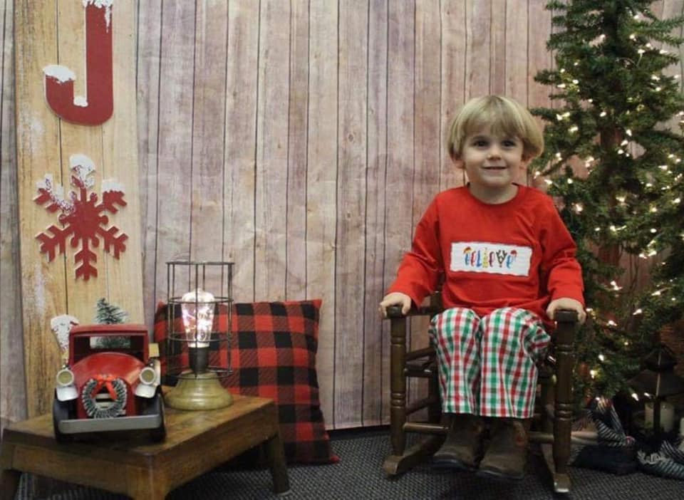 Red Knit/Red & Green Plaid Believe Boy Pants Set