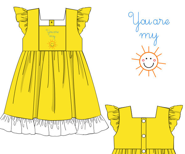 Yellow Knit You Are My Sunshine Dress