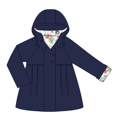 Navy Girl Raincoat