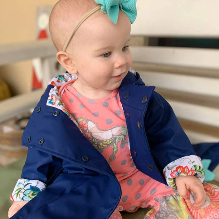 Navy Girl Raincoat
