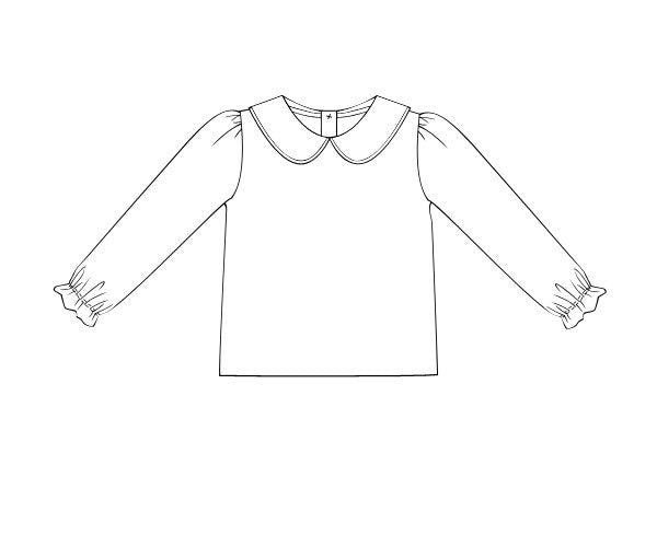 White Knit Girl Dressy Shirt