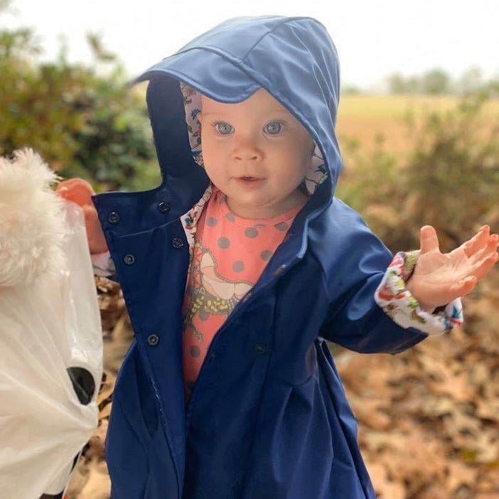 Navy Girl Raincoat