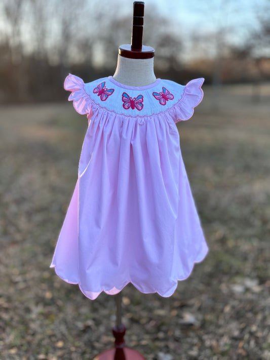 Butterfly Smocked Dress