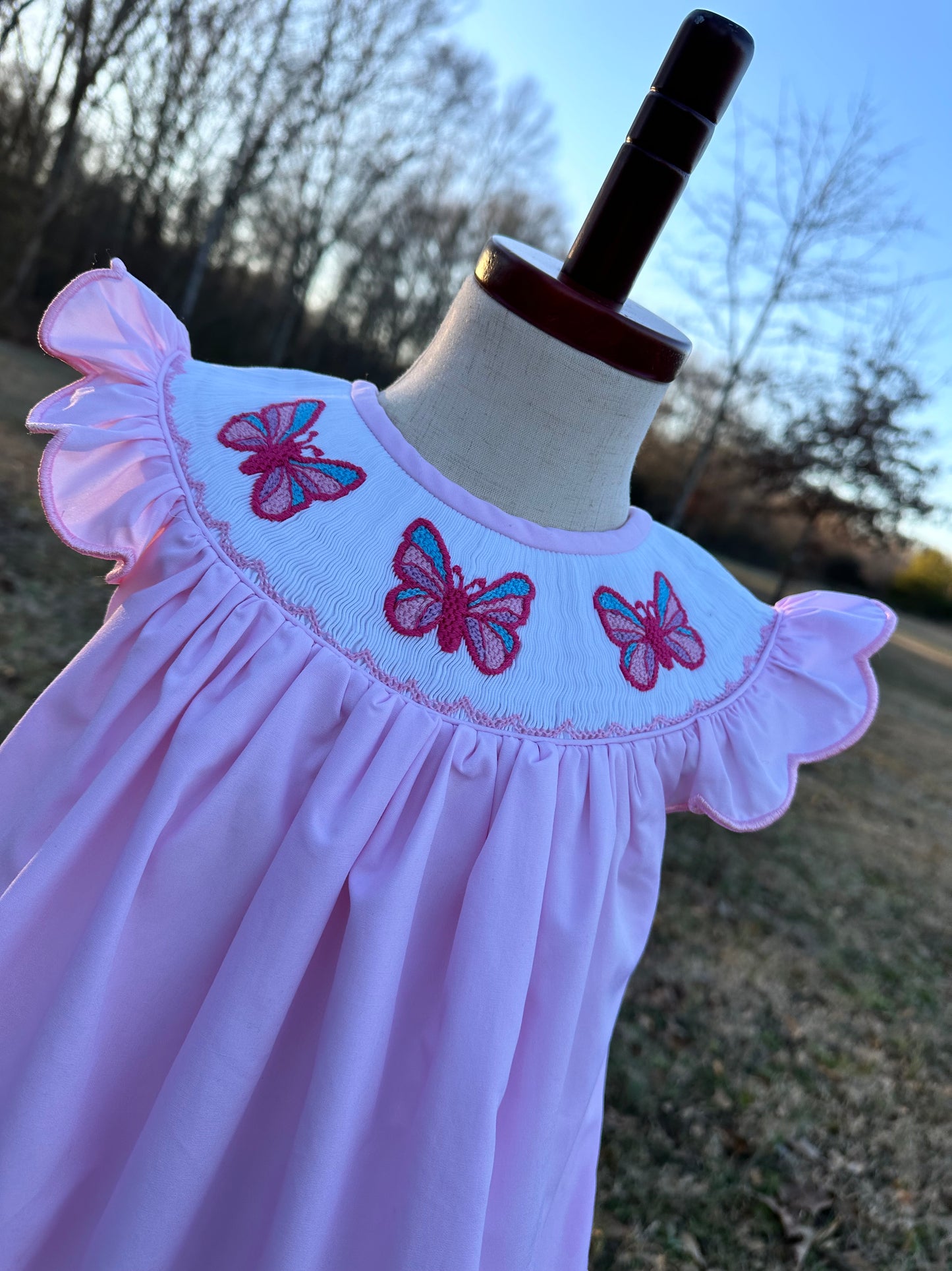 Butterfly Smocked Dress