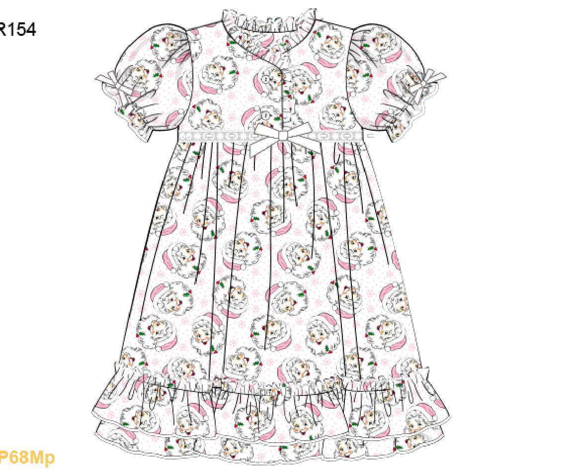 Pink Santa Pajama Dress