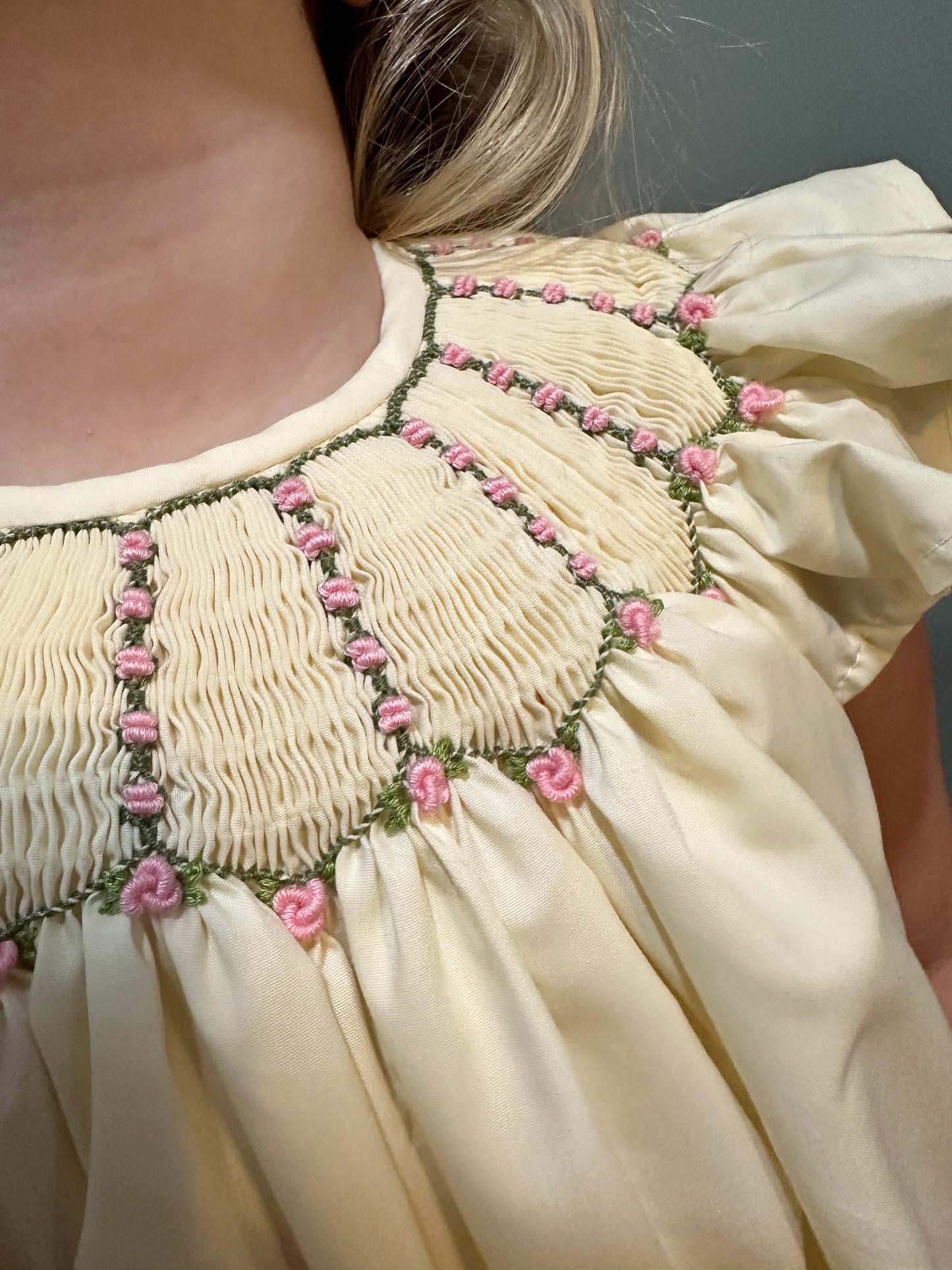 Yellow Pink Flower Dress