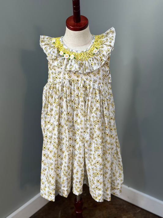 White/Yellow Floral Dress