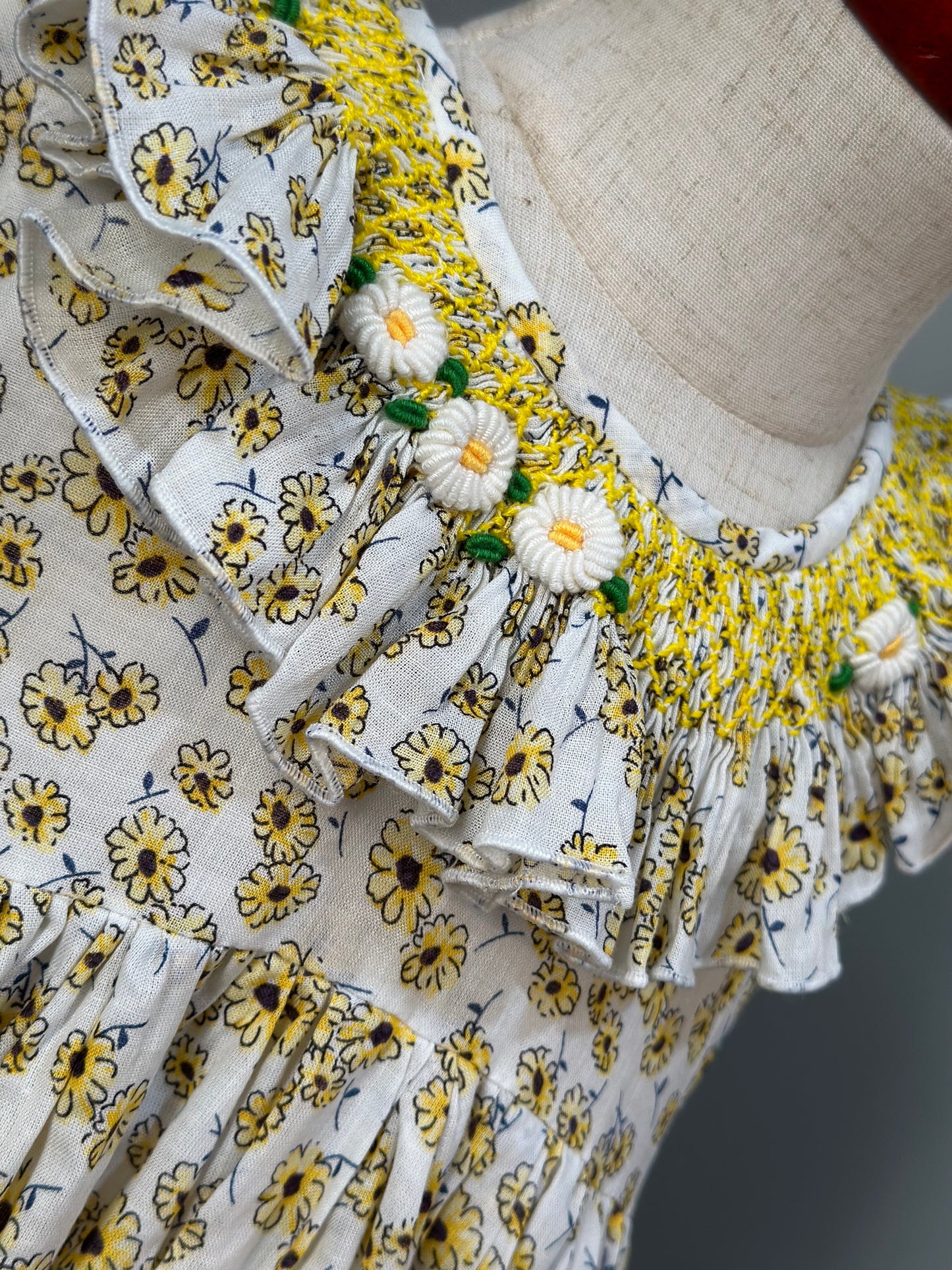 White/Yellow Floral Dress