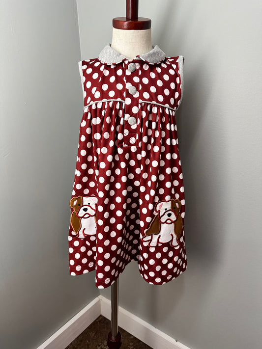 Bulldog Polka Dot Dress