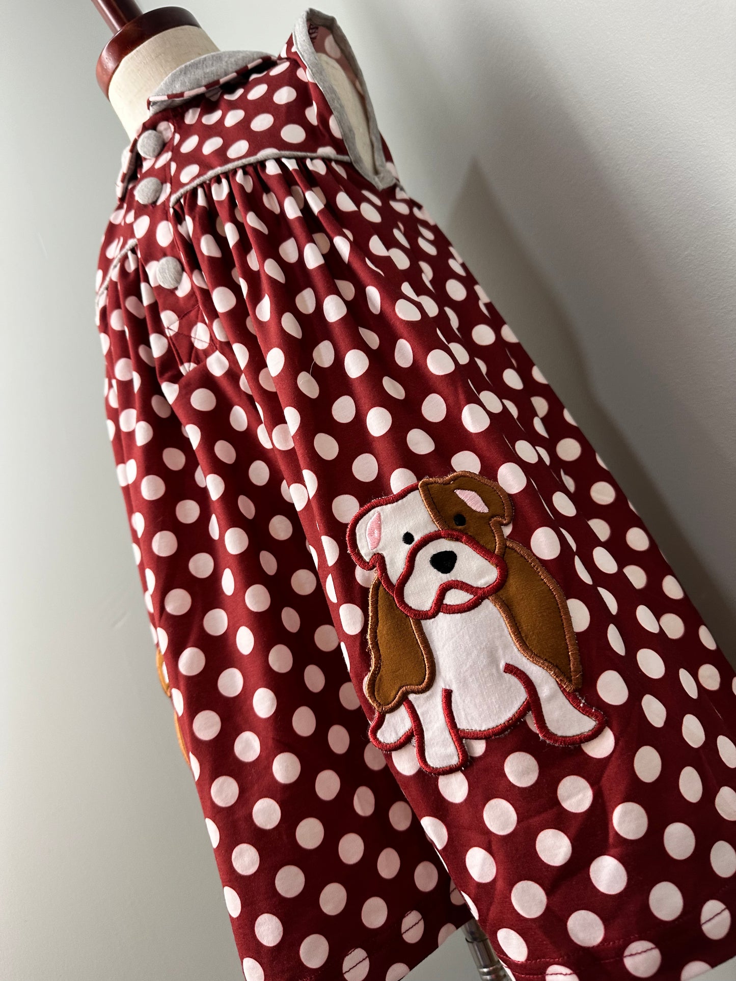 Bulldog Polka Dot Dress