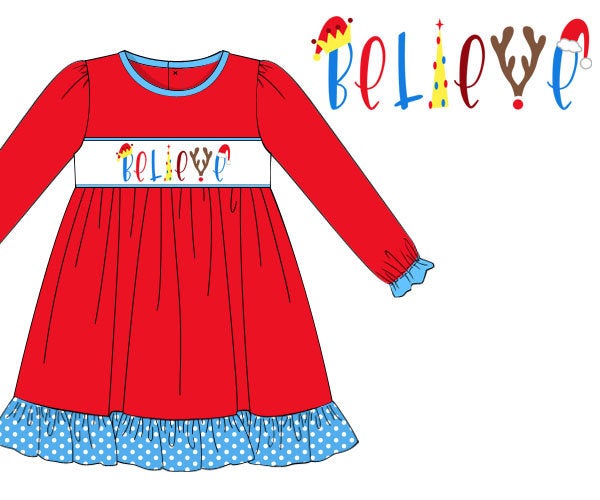Red Knit Believe Dress