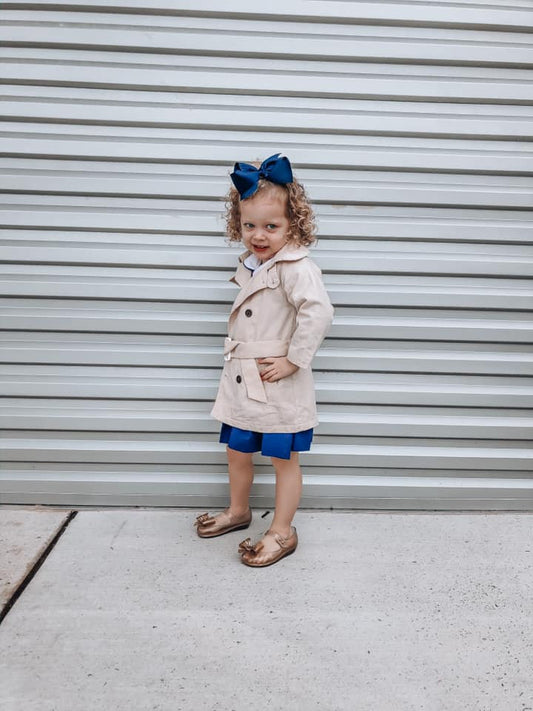Tan Khaki Girl Peacoat